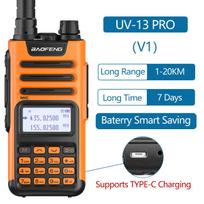 BaoFeng UV-13 PRO Didelės galios daugiajuostis racija C tipo įkroviklis Ilgo nuotolio UV-13 UV-5R siųstuvas-imtuvu Ham dvipusis radijas USB Plug