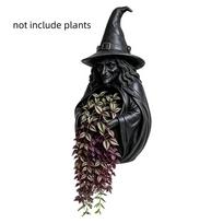 Halloween Bat Shaped Flower Pot 3d Printed Succulent Bowl Planter Creative Wall Plant Pot  Garden Witch black