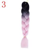 XINRAN Ombre Braiding plaukų priauginimas Long Afro Jumbo Crochet Braids Blue Expression sintetiniai plaukai gray