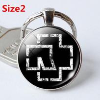 Rammstein Music Band Alloy Logo Keychain Hipster Rock 2 gray