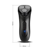 Naujas elektrinis skustuvas USB įkraunamas skustuvas Vyriškas nešiojamas skustuvas trijų galvų skustuvas 1set juoda