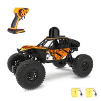 Nuotolinio valdymo automobilis su kamera 720P FPV 1/22 2,4 GHz visureigiai sunkvežimiai 4WD vijokliniai automobiliai žaislai Dovanos 2 battery oranžinė