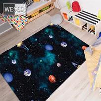 Space Universe Planet 3D grindų kilimėlis, kilimas svetainė, didelio dydžio flanelinis minkštas miegamojo kilimėlis 80x120cm 1pcs gray
