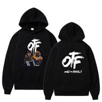 OTF Setr Hip Hop Letter Prt Print Vyriški megztiniai Prabangūs prekės ženklai Megztiniai Megztiniai Moteriški Nauji Gatvės drabužiai Megztiniai su gobtuvu rudens žiema L juoda