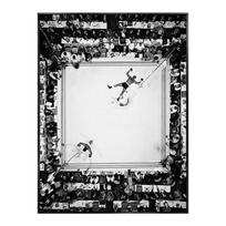 Vintažinės bokso pirštinės Rungtynės Muhammad Ali Įkvepiančios citatos Plakatas Dekoratyviniai paveikslai Drobė Sienos menas Paveikslas Berniuko kambario dekoras 21x30cm No Framed gray