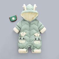 Newborn Romper Baby Winter Plus storas kombinezonas mergaičių kombinezonai mažiems vaikams žiemos rudens kombinezonai vaikams viršutiniai drabužiai vaikams sniego kostiumas 73 žalia