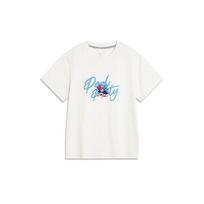 Li Ning X League Of Legends Pool Party Cartoon Pattern Printed Round Neck Short Sleeve T-Shirt Women Tops Off-White ATST808-1 XL white