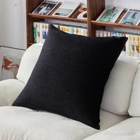 60x60/80X80CM Minkštas Šenilinis Didelis Kvadratinis Pagalvės Užvalkalas Sofa Pagalvėlė Svetainė Atlošas Lovos Šoninės Pagalvėlės Užvalkalas Apsauga Vientisos Spalvos 70x70cm pillowcase juoda