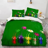 Animacinis žaidimas Pikmin patalynės komplektas Berniukams Mergaitėms Dvigulė Karalienės Dydžio Antklodės Užvalkalas Pagalvės Užvalkalas Lova Vaikams Suaugusiems Mada Namų Tekstilė AU Single 140x210cm