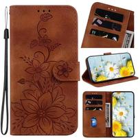 Odinis telefono dėklas, skirtas Samsung Galaxy A56 A55 A54 A53 A52 A35 A36 A34 A42 A32 A25 A23 A14 A15 A12 A16 5G, su kortelių laikikliu, piniginės tipo dangtelis for Galaxy A36 5G ruda
