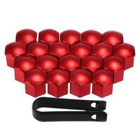 20 vnt. Automobilio rato veržlės varžto galvutės dangtelio dangtelis 17/19/21 mm dangtelis Apsauginis varžto dangteliai Išorės apdaila Apsauginis varžtas Ratlankiai Varžtai Kaištis 19MM raudona