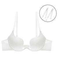 Besiūstė U formos liemenėlė su permatoma nugara vestuvinei suknelei - Nematoma atrama, apsauganti nuo krūtų nukarimo 32C white