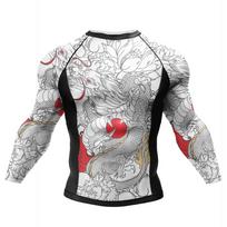 Cody Lundin Imtynės BJJ Jiu Jitsu Rash Guard Vyrams 3D Sublimacija Tatuiruotė Prigludusi Ilgomis Rankovėmis Kikbokso Džersis M gray