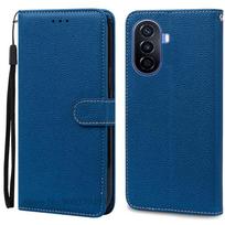 Nova Y70 dėklas Huawei Nova Y70 dėklui Odinis atverčiamas piniginės dangtelis Huawei NOVA Y70 telefonų dėklams Y 70 Plus Coque Fundas Korpusas Huawei Nova Y70 tamsiai mėlyna spalva