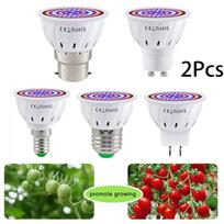 2 vnt. 220 V LED auginimo lempa viso spektro LED augalų auginimo lempa patalpų apšvietimas auginimo šviestuvai Augalai E27 hidroponinės sistemos auginimo dėžutė GU10 80Leds 220V