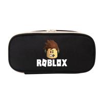 Žaidimo Roblox tema Drobės raštinės reikmenų krepšys Studento pieštukinė Madinga dovana Vaikams StyleH black