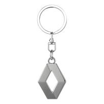 1 vnt. 3D metalinis automobilio raktų pakabukas Raktų laikiklis Dovanos porai Pakabukas Renault Dacia Koleos Clio Laguna 2 Megane 2 3 Duster Logan Captur sidabras