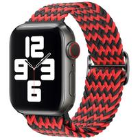 Braided Solo Loop For Apple watch band 45mm 44mm 40mm 49mm 41mm 46mm Elastic bracelet Apple series 10 8 9 SE 6 7 Ultra 2 strap S10-42mm 38 40 41mm red