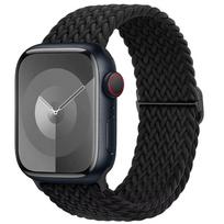 Braided Solo Loop For Apple watch band 45mm 44mm 40mm 49mm 41mm 46mm Elastic bracelet Apple series 10 8 9 SE 6 7 Ultra 2 strap S10-46 42 44 45 49mm black