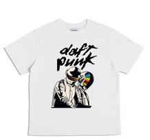 2024 Daft Punk TShirt Summer Men Cotton Tops Tees Women Casual Clothing Unisex Women Fashion Solid Color Short Sleeve Streetwear 4XL black