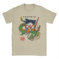 Dragon Ball Vyrams Moterims Goku & Shenron Marškinėliai DBZ Medvilniniai Drabužiai Naujoviški Trumpomis Rankovėmis Apvalia Kaklo Iškirpte Marškinėliai Dovanojimo Idėja Marškinėliai 2XL gray