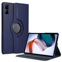 360 laipsnių besisukantis dėklas, skirtas Xiaomi RedMi Pad SE 11 RedMi KPad stovas Laikiklis Dangtelis Xiaomi RedMi pad pad2 PU odos planšetės dėklai RedMi Pad 2 11inch tamsiai mėlyna spalva