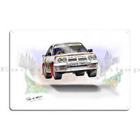 Guy Colsoul ralio sportas Mighty Manta 1984 Opel Manta 400 B REKLAMA Klasikinė transporto priemonė Metalinė dizaino sienos tapyba Skardinis ženklas Plakatas 40x30cm white