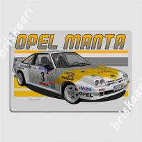 Opel Manta 400 B grupės Euroteam Metalinis ženklas Retro Sieninė lentelė Šalis Pub Skardinis ženklas Plakatai 20x30cm（7.8x11.8inch） black