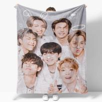 Kpop-BTS flanelinis pledas sofos dekoravimui Purus languotas vaikiškas pledas Karališko dydžio prabangūs užklotai ir pledai Antklodė Lova 30x40in