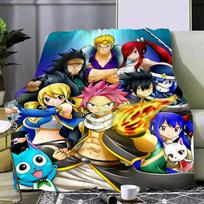 Japan Anime Fairy Tail Printed Blanket Picnic Blankets Warm Blanket Soft and Comfortable Blanket Home Travel Birthday Gift 30x40in