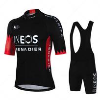 Ineos 2026 Vyriškas trumpomis rankovėmis dviračių marškinėlių komplektas Vasaros Bicicleta apranga MTB Maillot Ropa Ciclismo Sportinė apranga Mėlynas dviračių kostiumas XL