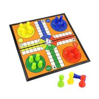 Ludo stalo žaidimas Kelioninis šeimos žaidimas su sulankstomu lenta vakarėliams laisvalaikiui Skraidantis šachmatų šeimos žaidimas Darželio žaislai multi