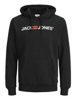 JACK & JONES Megztinis be užsegimo melionų spalva / juoda / balta