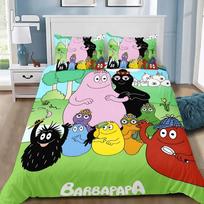 Animacinis B-Barbapapa patalynės komplektas miegamajam Minkšti modernūs pledai Patogus vaikiškas antklodės užvalkalas, antklodės užvalkalas ir pagalvės užvalkalas 70x133cm 3pcs