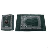 Prayer Carpet Polyester Portable Braided Mats tamsiai žalia spalva