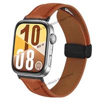 Odinė apyrankė Huawe Watch Fit 4 Pro laikrodžiui Apyrankė Magnetinis užsegimas Apyrankė Huawe Fit4 Fit3 Priedai Pakeičiama juostelė for Huawei Fit 4 juoda ruda spalva