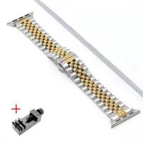 Luxury Metal Strap for Apple Watch Ultra 2/1 Bands Series 10 7 8 9 Se 6 5 4 3 Gold Bracelet Iwatch 46mm 42mm 44mm 38mm 45mm 41mm 44mm 45 46(s10) 49mm white