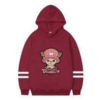 ONE PIECE Japanese Anime Hoodies Harajuku Manga Graphic Pullovers Luffy Roronoa Zoro Printed Long Sleeves Hooded Sweatshirts Unisex Streetwear S brown