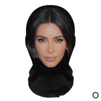 NAUJA Aukštos kokybės 3D kaukė Balaklava Kepurė Veido Pasirodymui Parodija Pokštas Galvos apdangalas Besiūlė Kanye veido kaukė Įžymybės veidas Hip Hop Hood brown