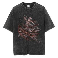 Attack on Titan Levi Ackerman  Atsisakyk savo svajonių  citata Vintažiniai skalbtaoversized marškinėliai | Unisex Anime gatvės aprangos marškinėliai S black