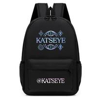 60123-8 Unisex berniukams mergaitėms KATSEYE spausdintas kuprinė studento mokyklinė neperšlampama lengva rankinė black