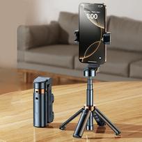 Super Mini Selfie Stick Portable Phone Holder Shooting Aid Versatile Integrated Design Bluetooth Remote For Live Broadcas juoda