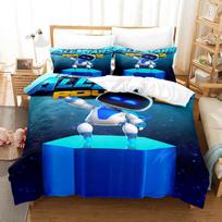 3D Print Anime Astro Bot Bedding Set Single Twin Full Queen King Size Duvet Cover Sets for Adult Kid Bedroom US Full 200x230cm