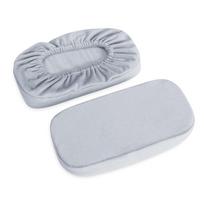 2pcs Elastic Nonslip Armrest Covers Sponge Velvet Washable Chair Slipcover Heighten Arm Cover for Elbows and Forearms Support pilka