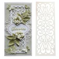 Stačiakampiai metalo pjovimo štampai „pasidaryk pats“ Scrapbooking Fono popierinės kortelės Trafaretas sidabras