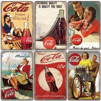 HD skardinis ženklas Vintage Coca Cola Retro metalinis plakatas Klasikinė sodos reklama Sienos meno dekoras barui, vyro urvui, virtuvei, namų dekoravimui 20x30cm（7.8x11.8inch）