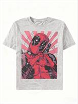 Marvel Genuine 2026 New Trending Marvel Deadpool Love Comic Print Plus Size Mens Short Sleeve Loose Crew Neck TShirt soft 4XL pink