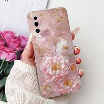 Skirta Huawei P30 dėklas P30 Pro dangtelis ELE-L29 ELE-L04 VOG-L29 VOG-L09 Madingas gėlių minkšto silikono buferis Skirta HuaweiP30 P30Pro Coque Huawei P30 gray