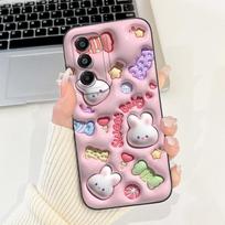 Skirta Samsung Galaxy A17 5G dėklas SM-A716B Mielas triušio animacinis dangtelis Minkštas TPU telefono dėklas Samsung A17 A 17 GalaxyA17 5G Fundas Samsung Galaxy A17