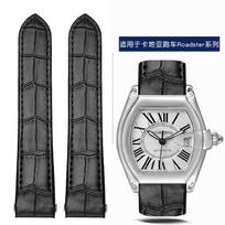 19mm 20mm Cartier Roadster W6206018 W6206017 Nailono laikrodžio dirželis Vyriškas Drobės Greitas Metalinis adapteris Karvės odos Laikrodžio dirželis Priedai 19mm gray